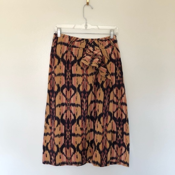 Ulla Johnson Ember Ikat Skirt Cotton Midi 2 - Picture 1 of 7